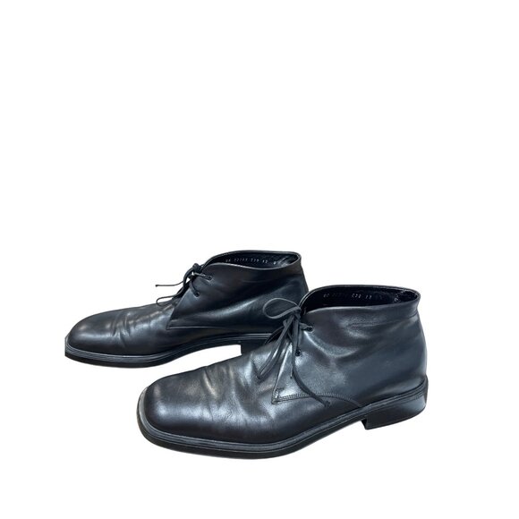 Salvatore Ferragamo Mens Italian Black Leather Chukka Boots Size 12D SKU 9331 main image 6